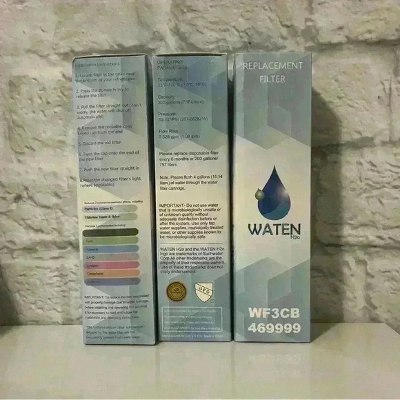Waten H2O Replacement Filter WF3CB 469999 for Frigidaire Kenmore - Picture 1 of 2
